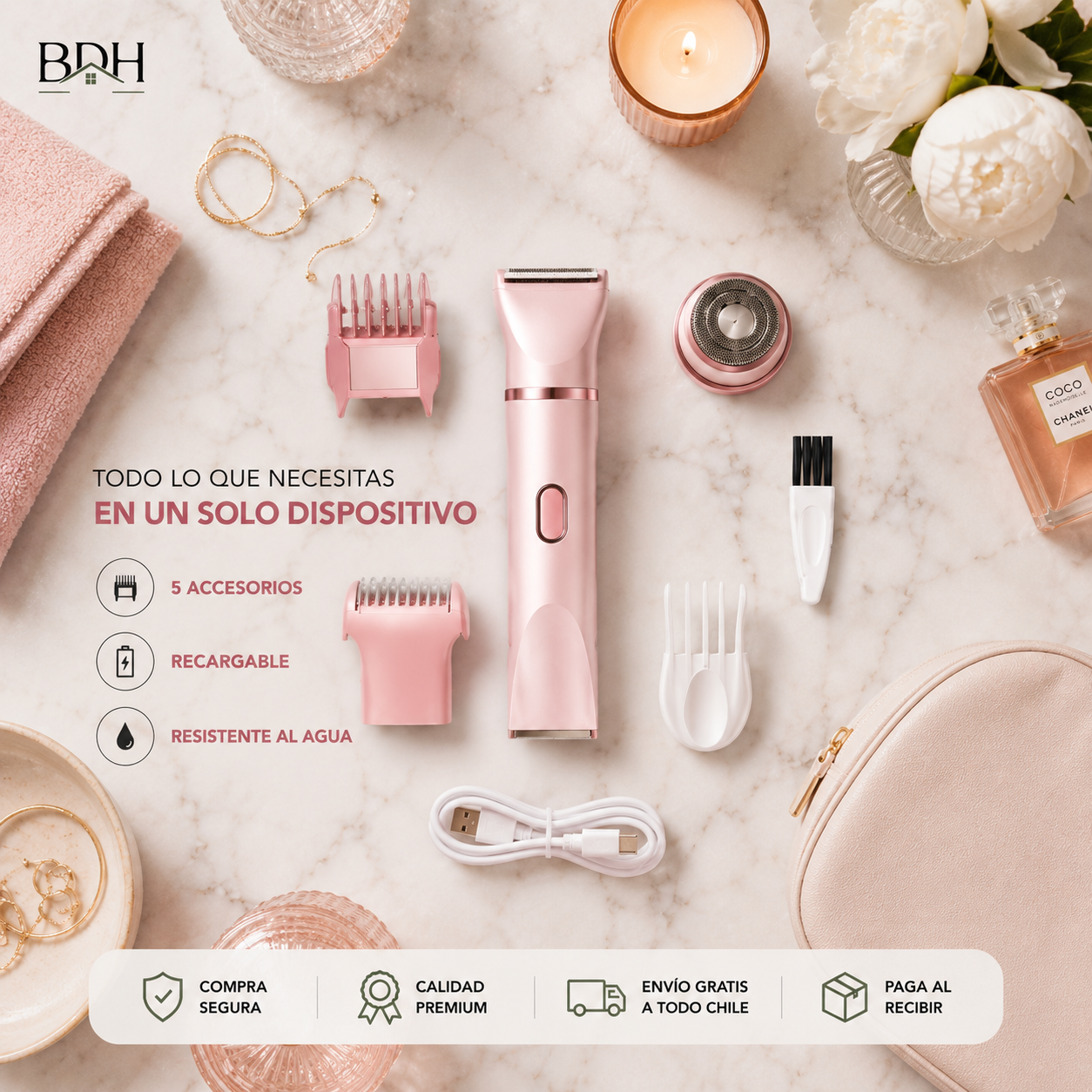 ÉLYSA™| Depiladora Premium 5 en 1