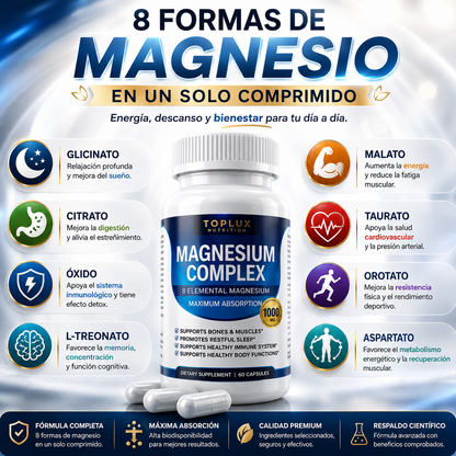 Magnesium Complex 8 en 1™ | Magnesio Premium 2X