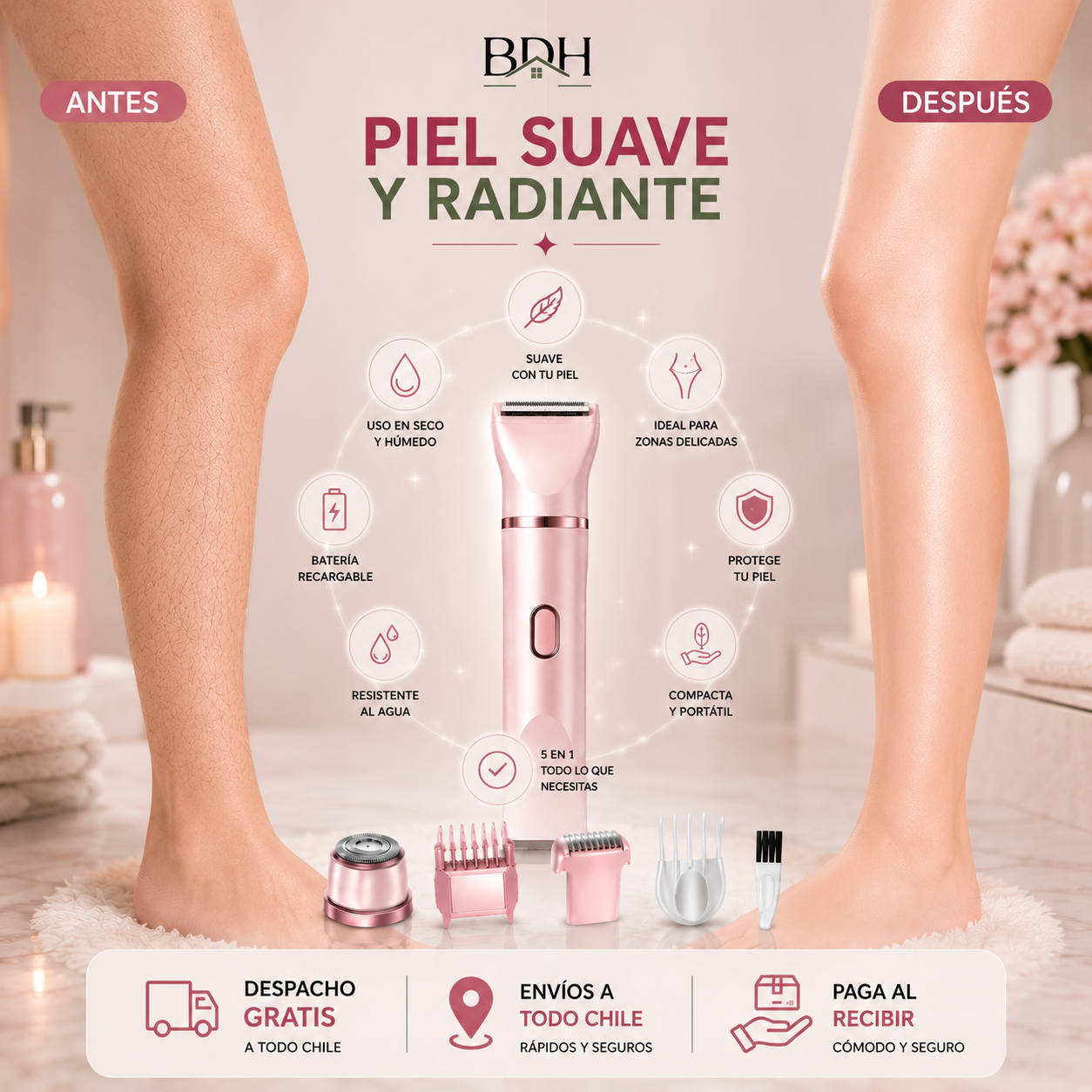 ÉLYSA™| Depiladora Premium 5 en 1