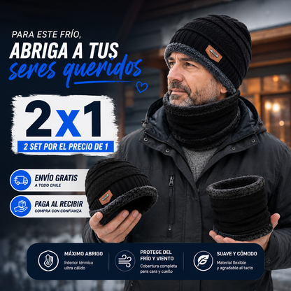 Gorro Térmico Negro Polar 2 en 1