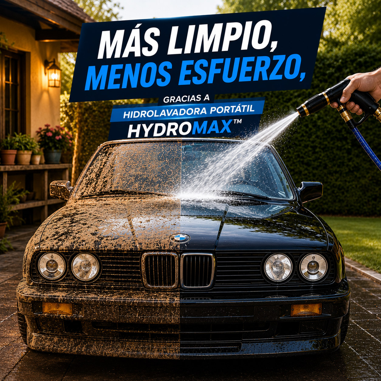 Hidrolavadora Portátil HydroMax™ | Triple Chorro de Alta Presión